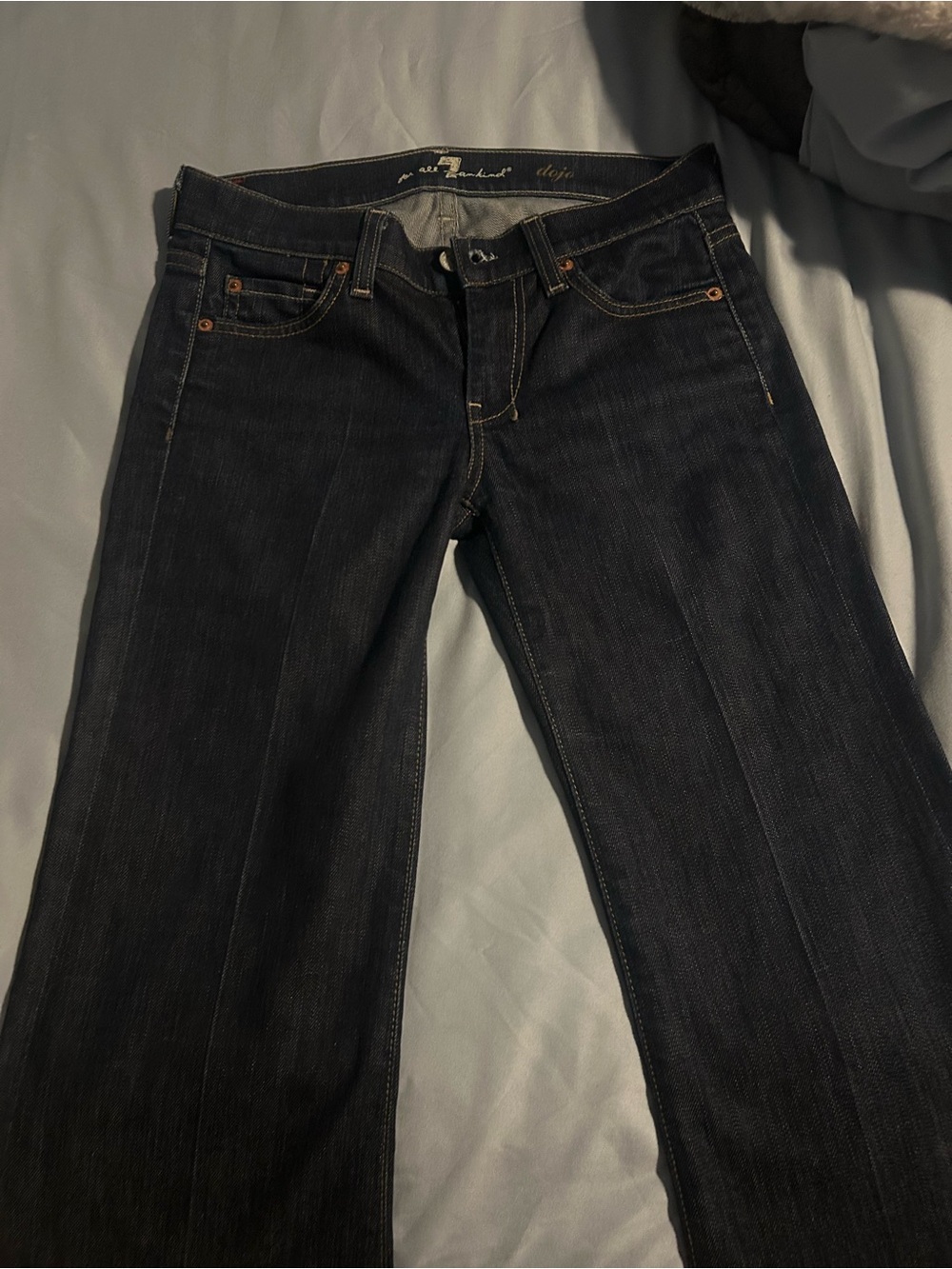 7 For All Mankind Dark Blue Bootcut Jeans